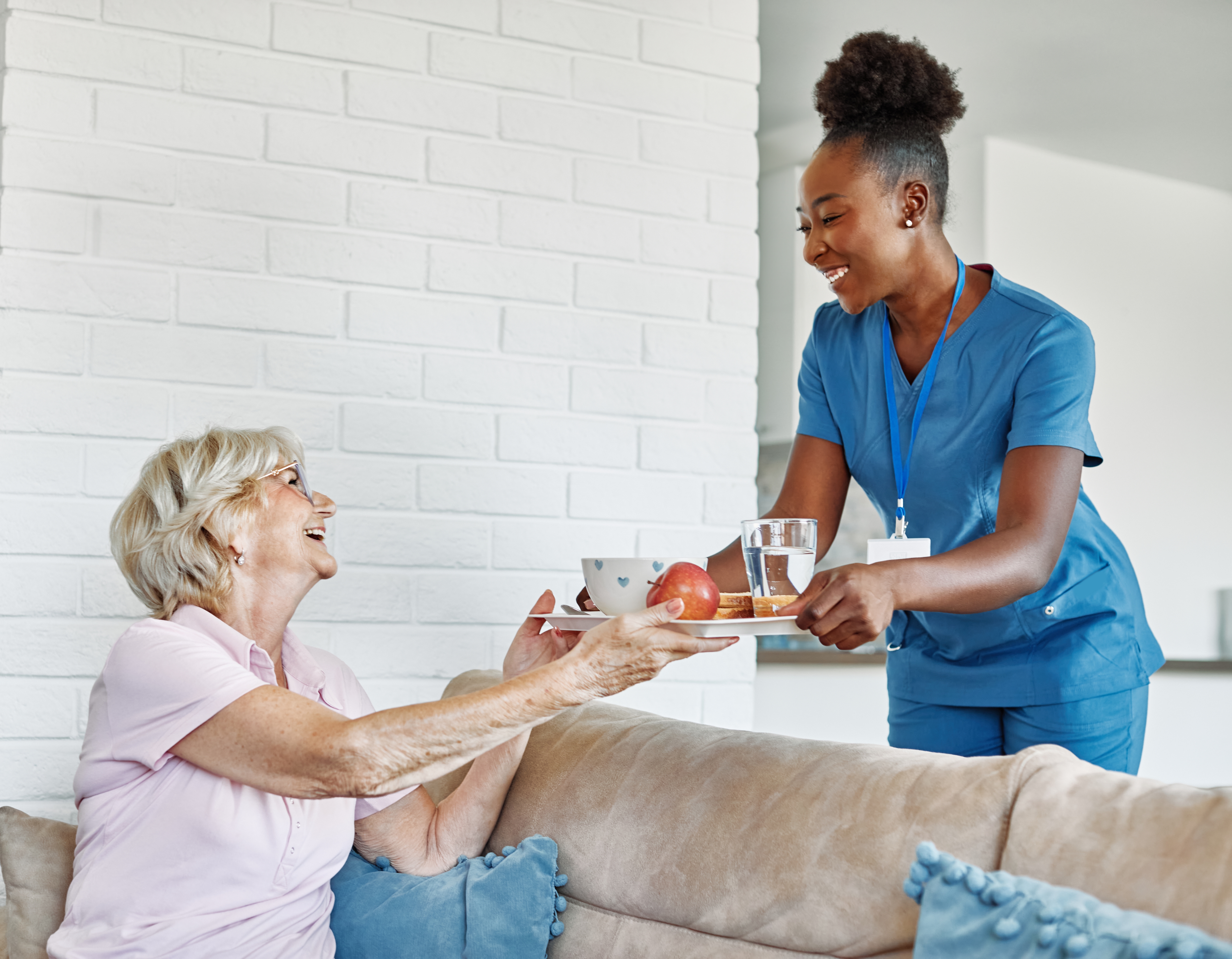 Carer serving patient